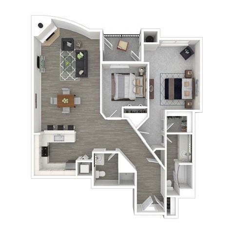 9 Ten North 2 Bed 2 Bath F Floor Plan